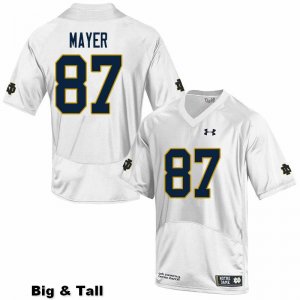 Notre Dame Fighting Irish Men's Michael Mayer #87 White Under Armour Authentic Stitched Big & Tall College NCAA Football Jersey DBA2499GD